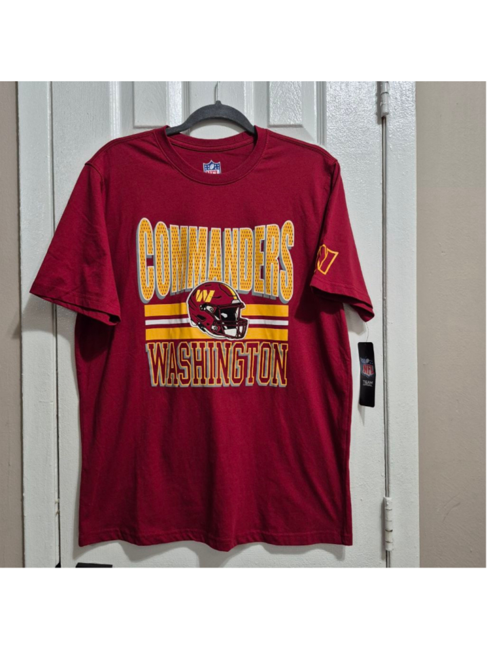 Men's NFL Red Washington Commanders Jersey T-Shirt L